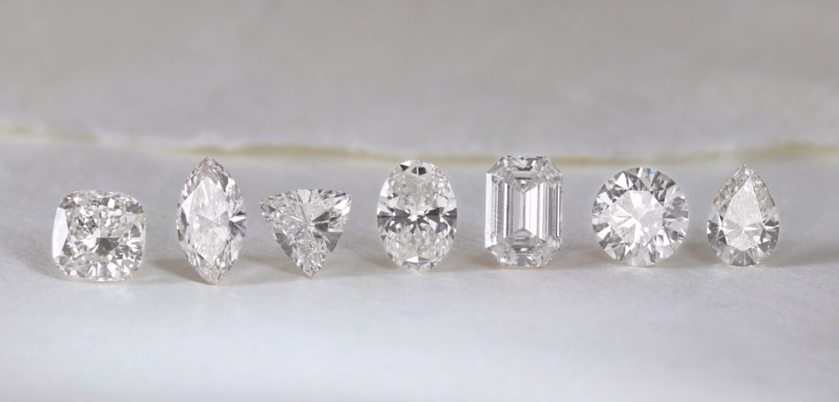 loose diamonds in various diamond shapes