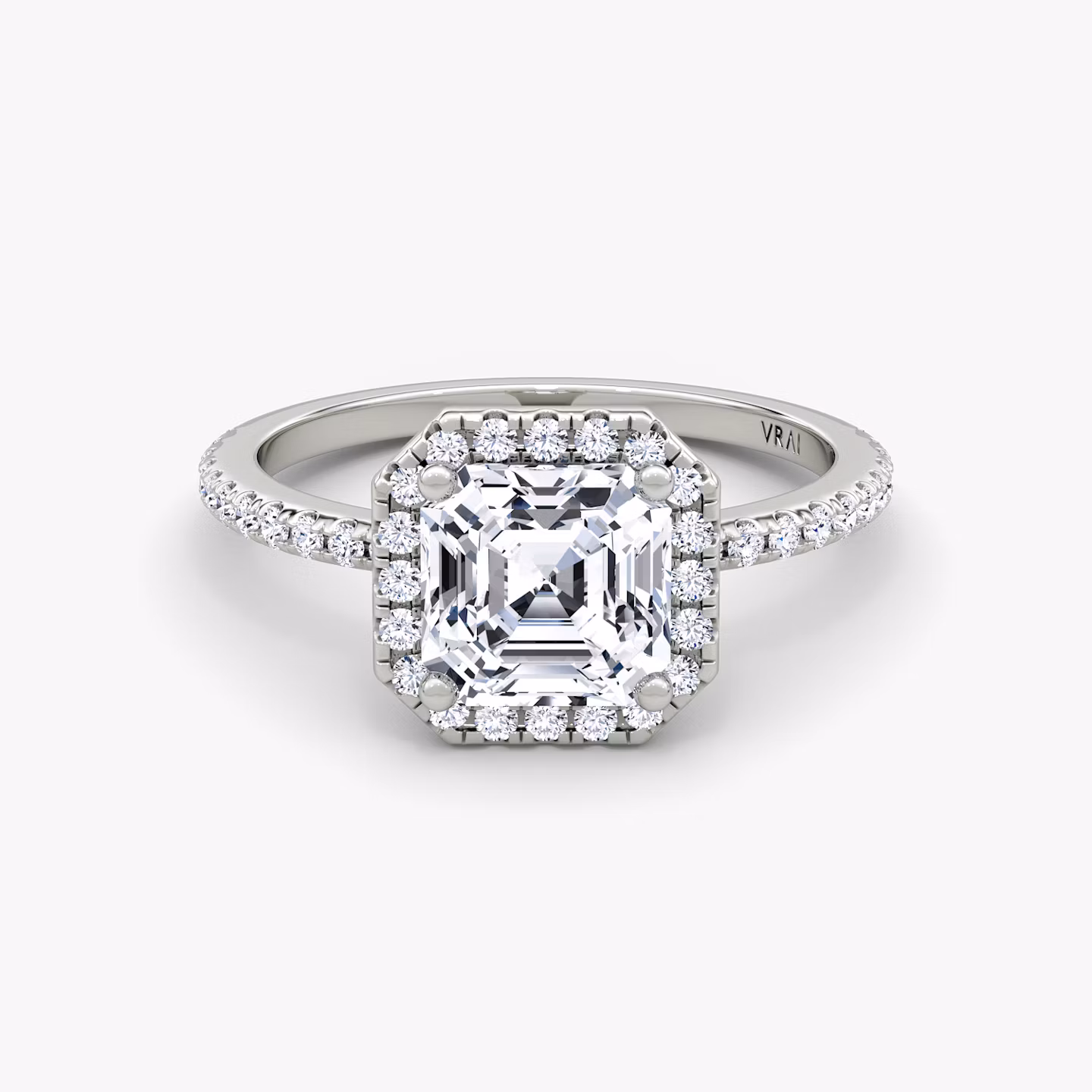 The Halo Asscher | Platinum