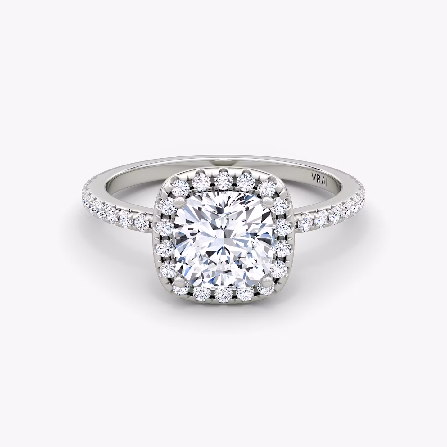 The Halo Cushion | White Gold