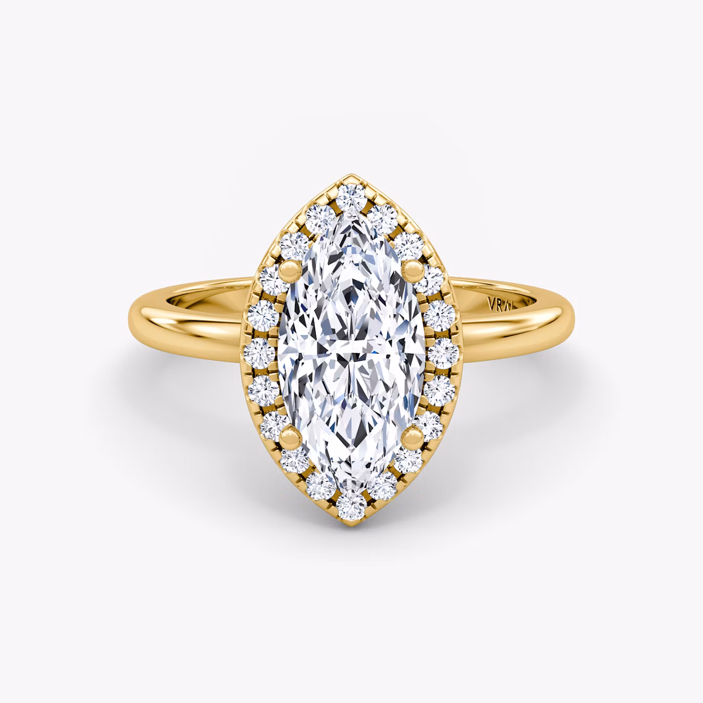 The Halo Marquise | Yellow Gold