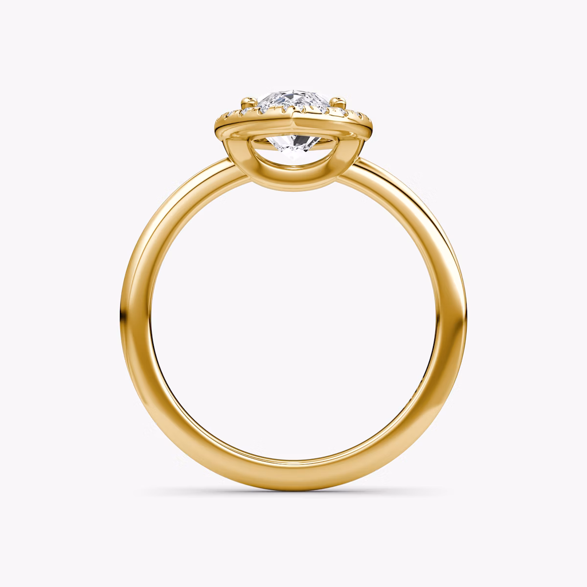 Anillo de compromiso Halo | Marquise | 18k | Oro amarillo | bandAccent: Simple | haloSize: original | diamondOrientation: vertical | caratWeight: other