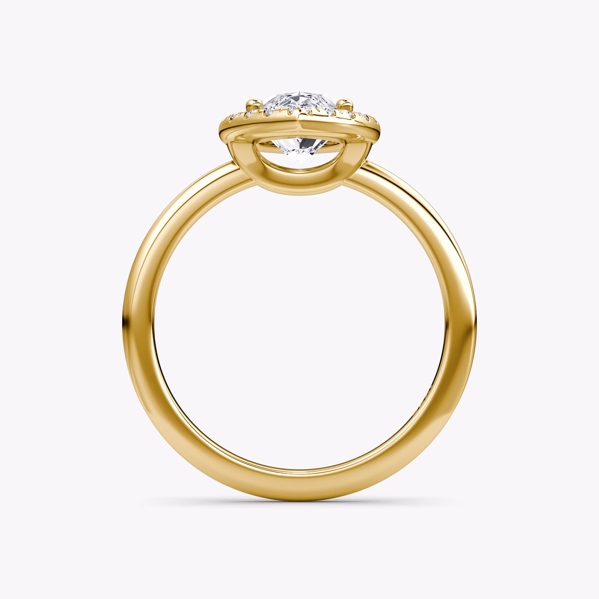 The Halo | Marquise | 18k | Yellow Gold | bandAccent: Plain | haloSize: original | diamondOrientation: vertical | caratWeight: other