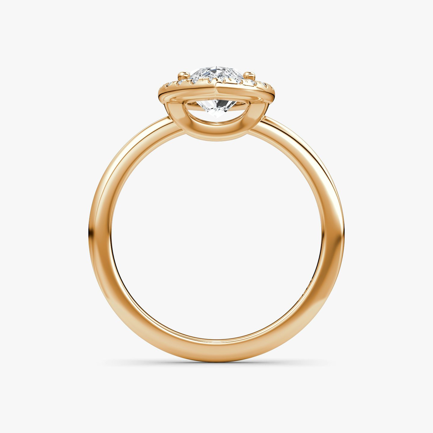 The Halo | Marquise | 14k | Rose Gold | bandAccent: Plain | haloSize: original | diamondOrientation: vertical | caratWeight: other