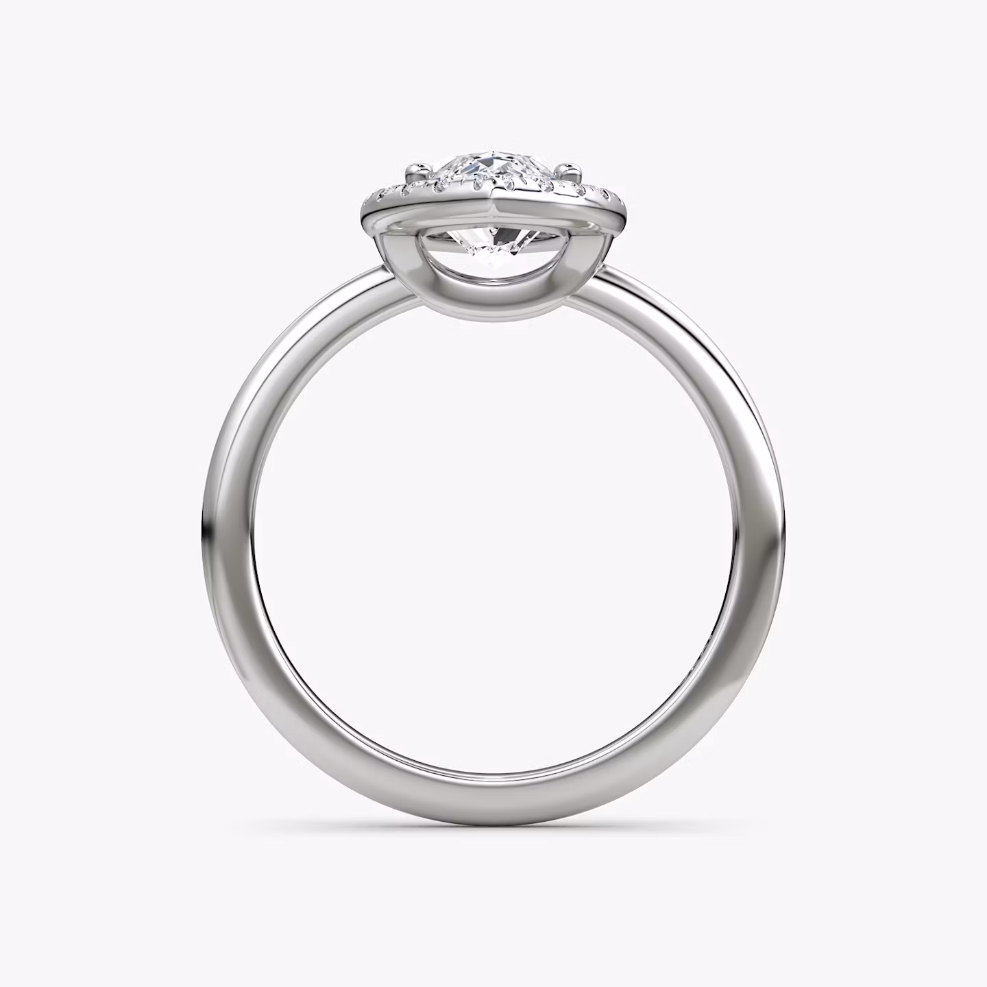 The Halo | Marquise | 18k | White Gold | bandAccent: Plain | haloSize: original | diamondOrientation: vertical | caratWeight: other