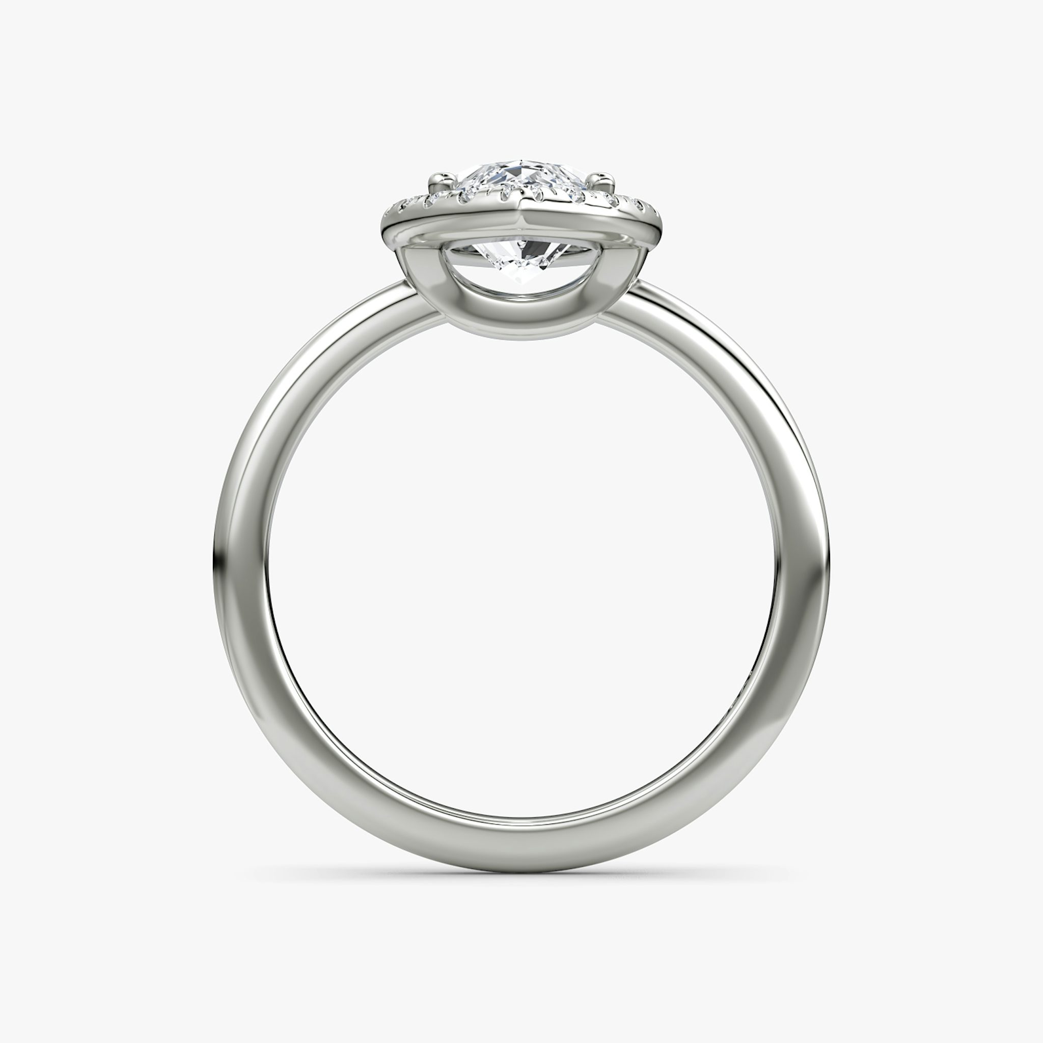 The Halo | Marquise | 18k | White Gold | bandAccent: Plain | haloSize: original | diamondOrientation: vertical | caratWeight: other