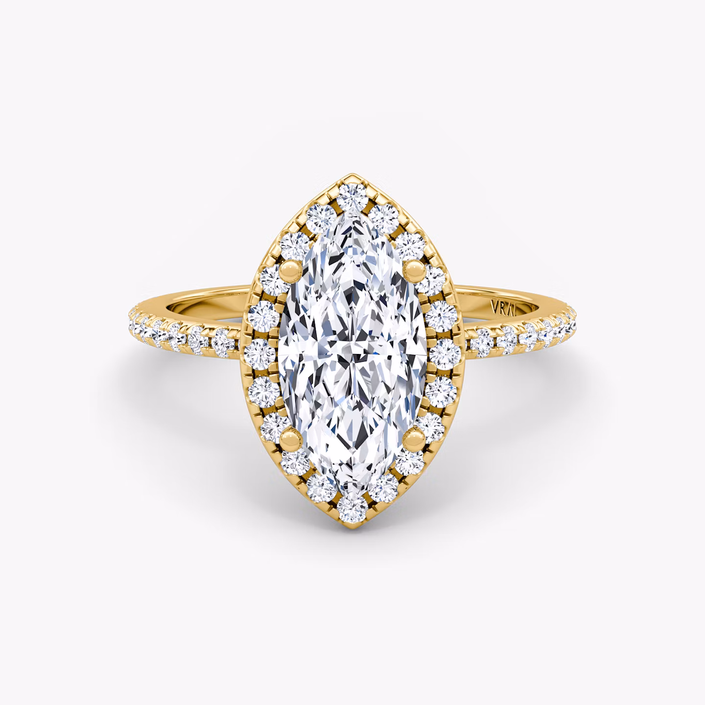 The Halo Marquise | Yellow Gold
