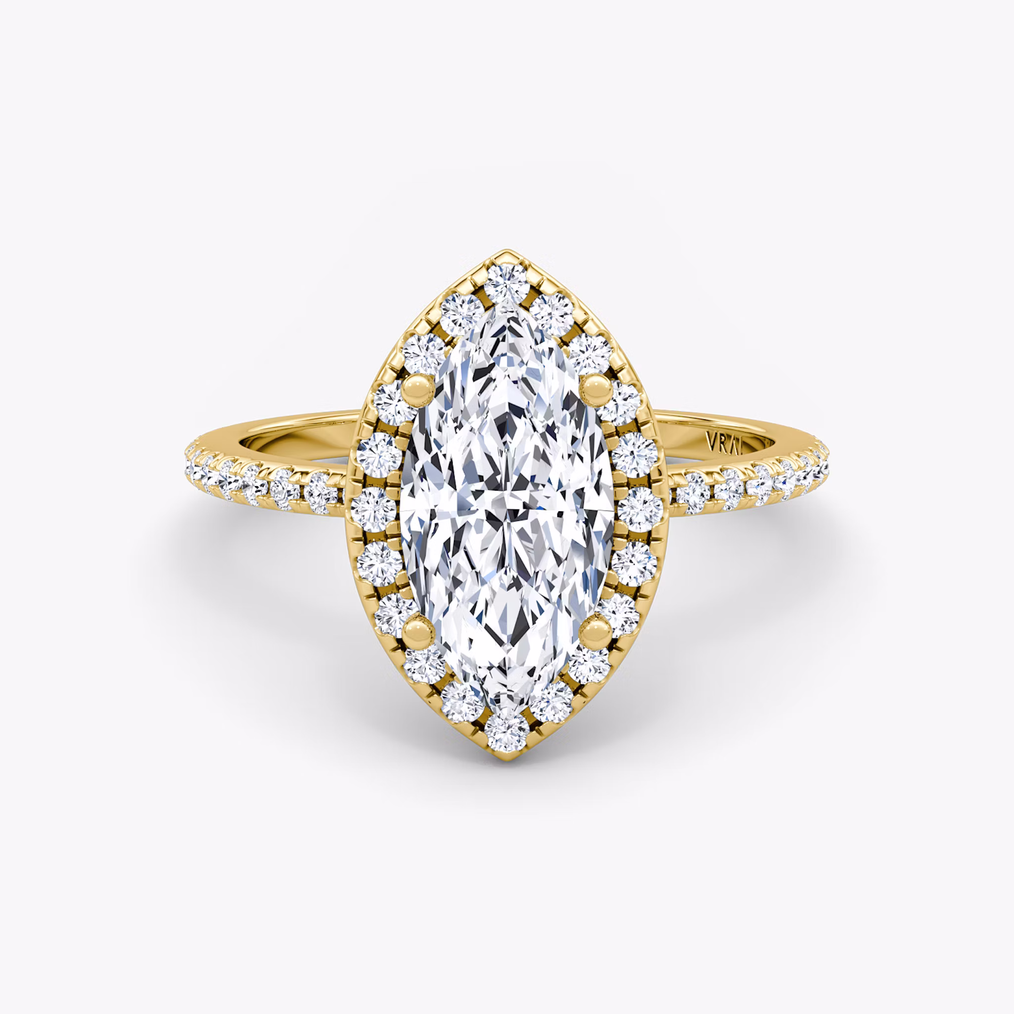 The Halo Marquise | Yellow Gold