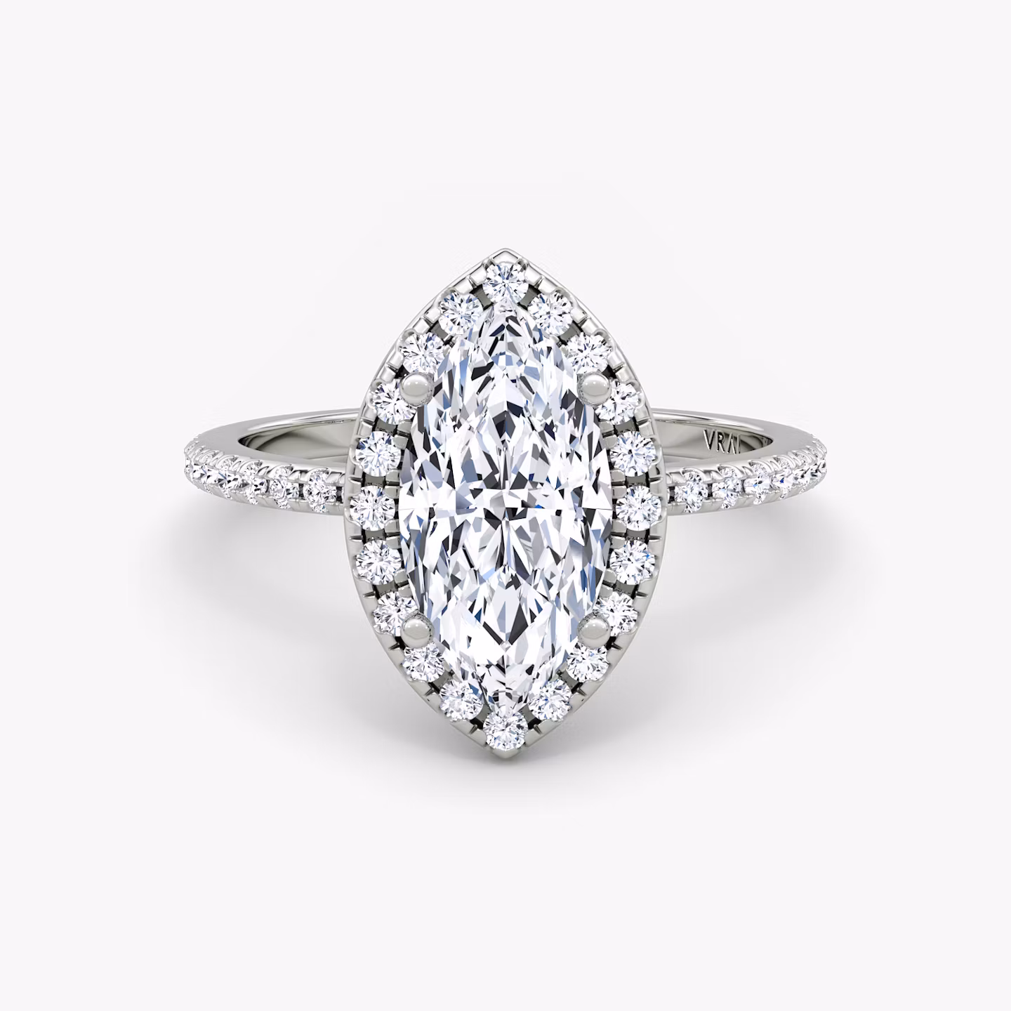 The Halo Marquise | White Gold