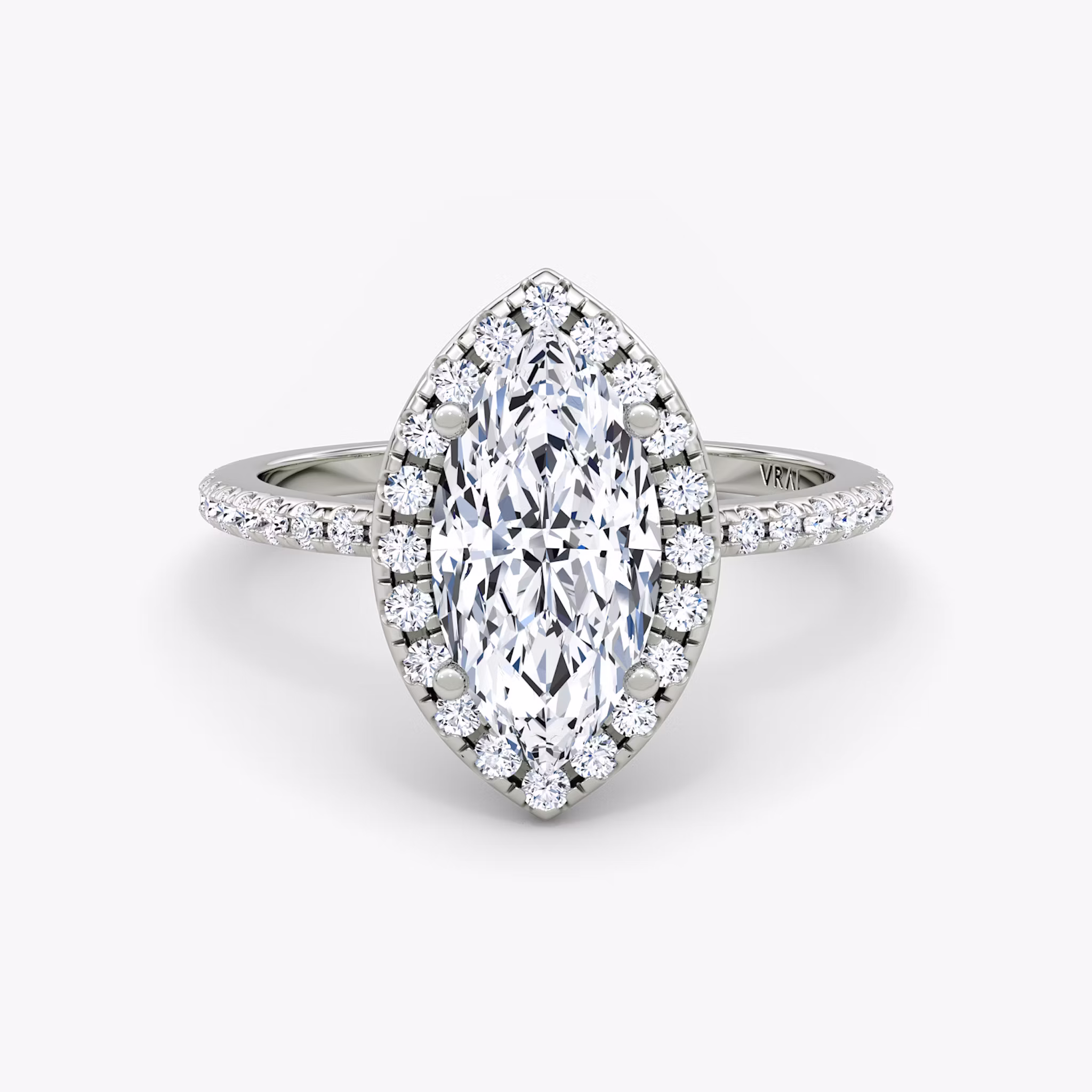 The Halo Marquise | White Gold
