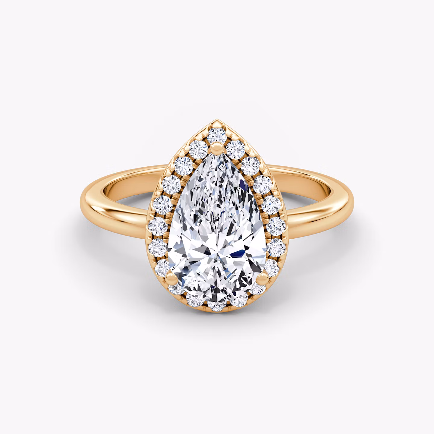 The Halo Pear | Rose Gold