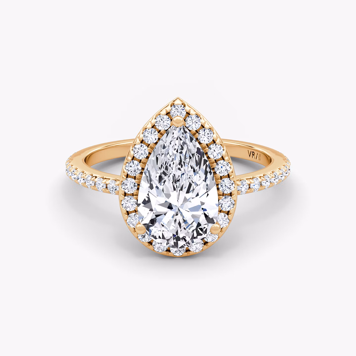 The Halo Pear | Rose Gold