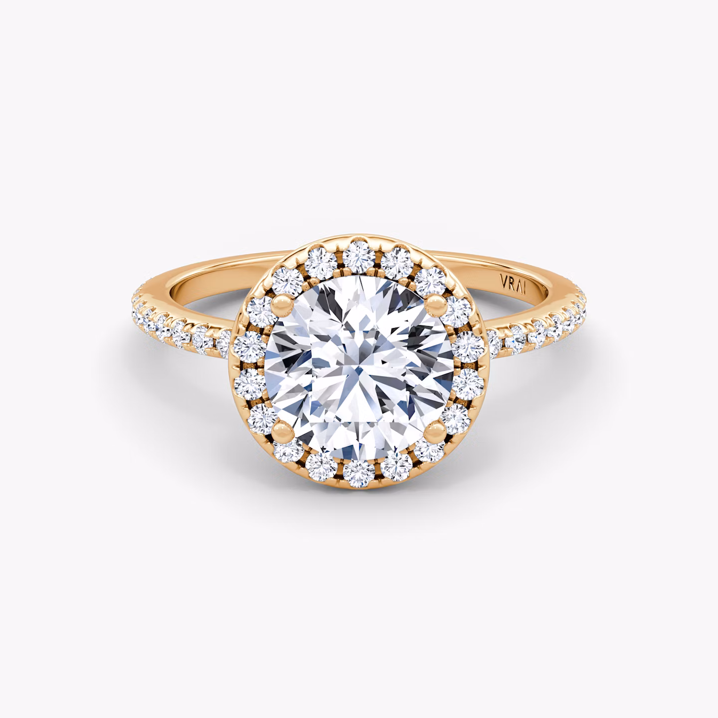 The Halo Round Brilliant | Rose Gold