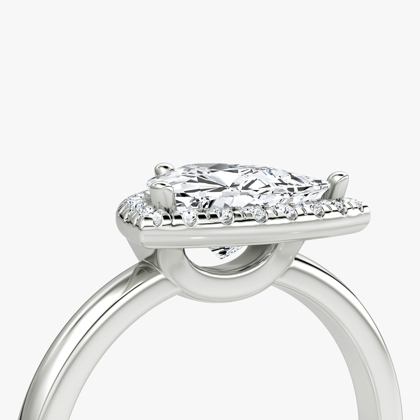 Halo | Trillant | Platin | bandAccent: Ohne Pavé-Besatz | haloSize: original | diamondOrientation: vertical | caratWeight: other