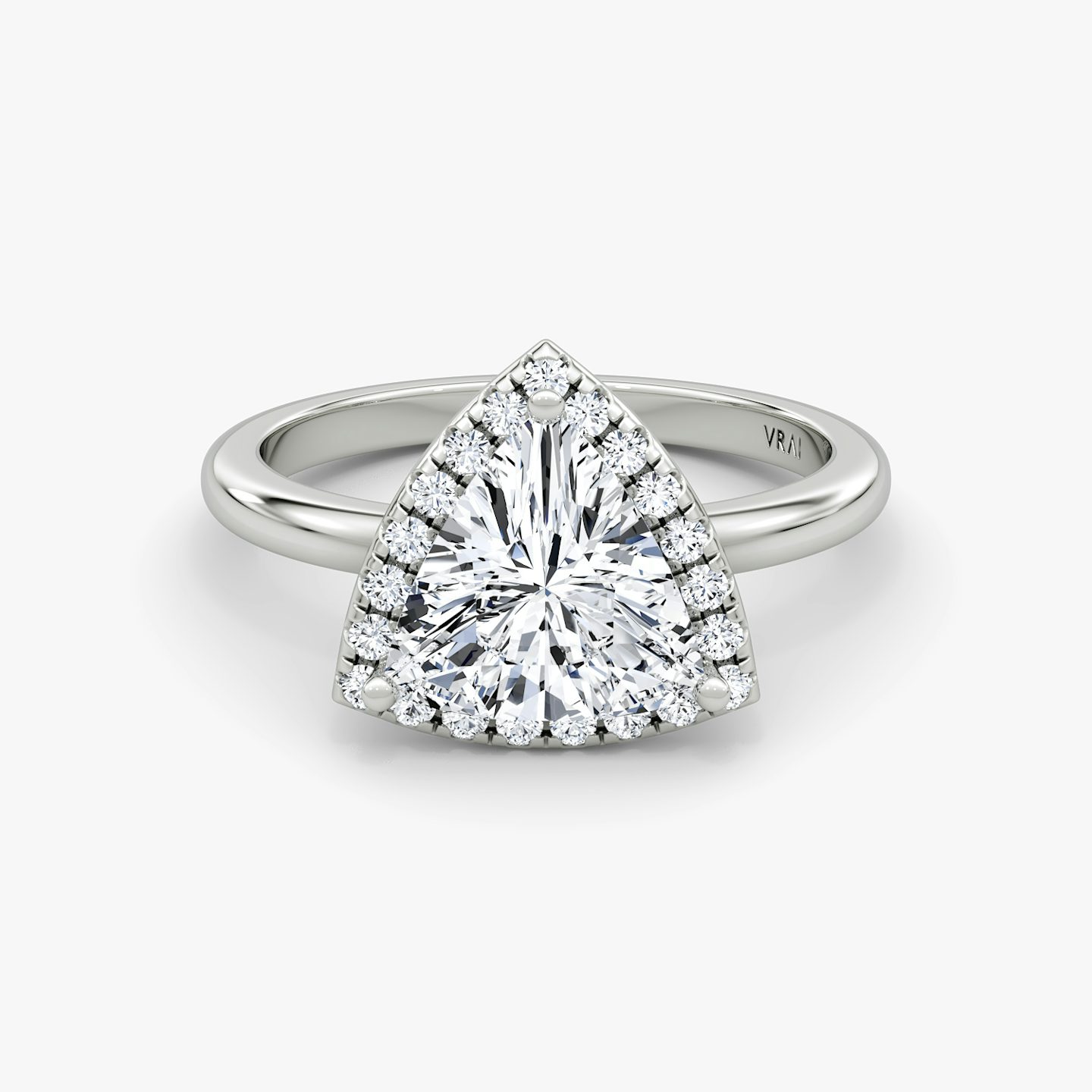 Halo | Trillant | Platin | bandAccent: Ohne Pavé-Besatz | haloSize: original | diamondOrientation: vertical | caratWeight: other