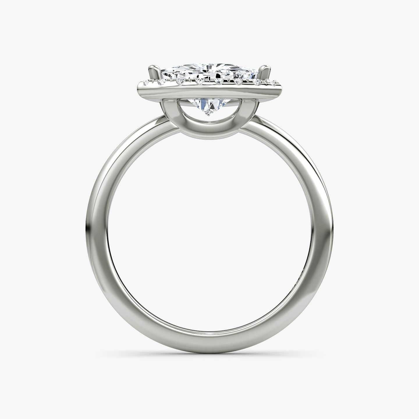 Halo | Trillant | Platin | bandAccent: Ohne Pavé-Besatz | haloSize: original | diamondOrientation: vertical | caratWeight: other