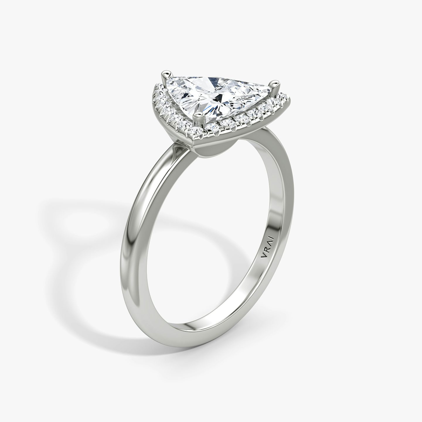Halo | Trillant | Platin | bandAccent: Ohne Pavé-Besatz | haloSize: original | diamondOrientation: vertical | caratWeight: other