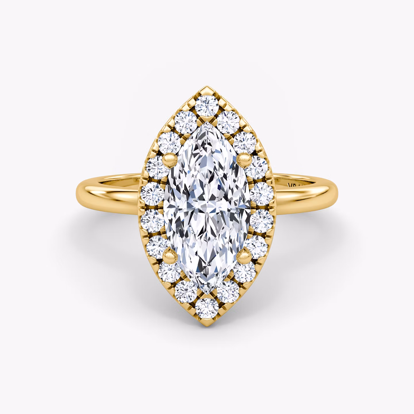 The Halo Marquise | Yellow Gold