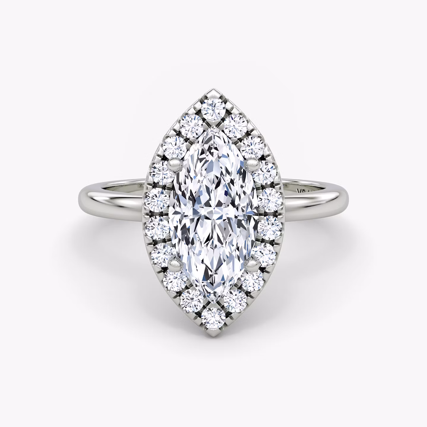 The Halo Marquise | Platinum