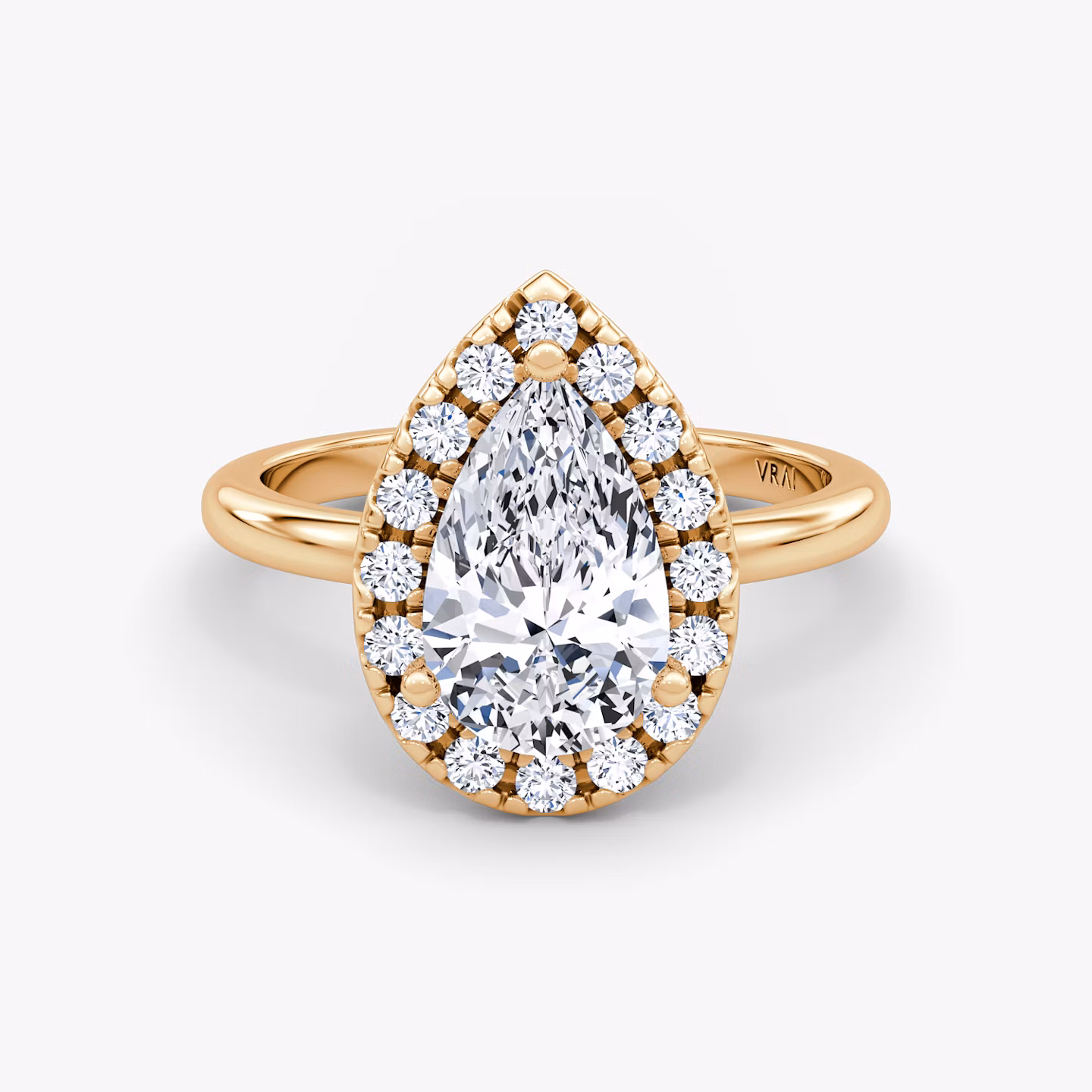 The Halo Pear | Rose Gold