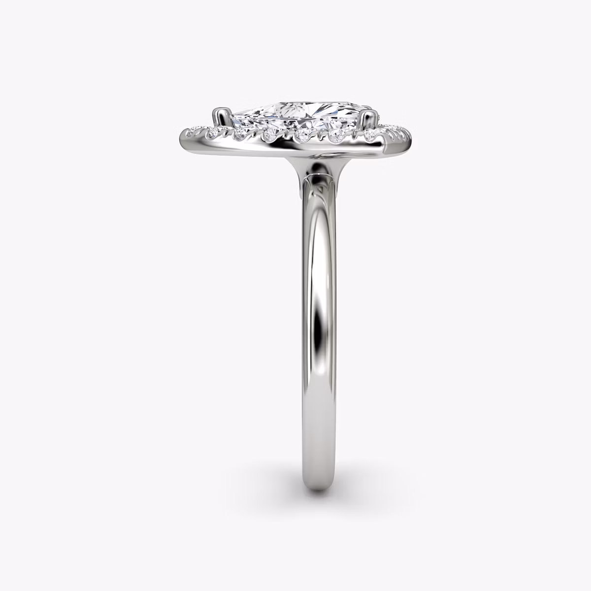 The Halo | Trillion | Platinum | bandAccent: Plain | haloSize: large | diamondOrientation: vertical | caratWeight: other