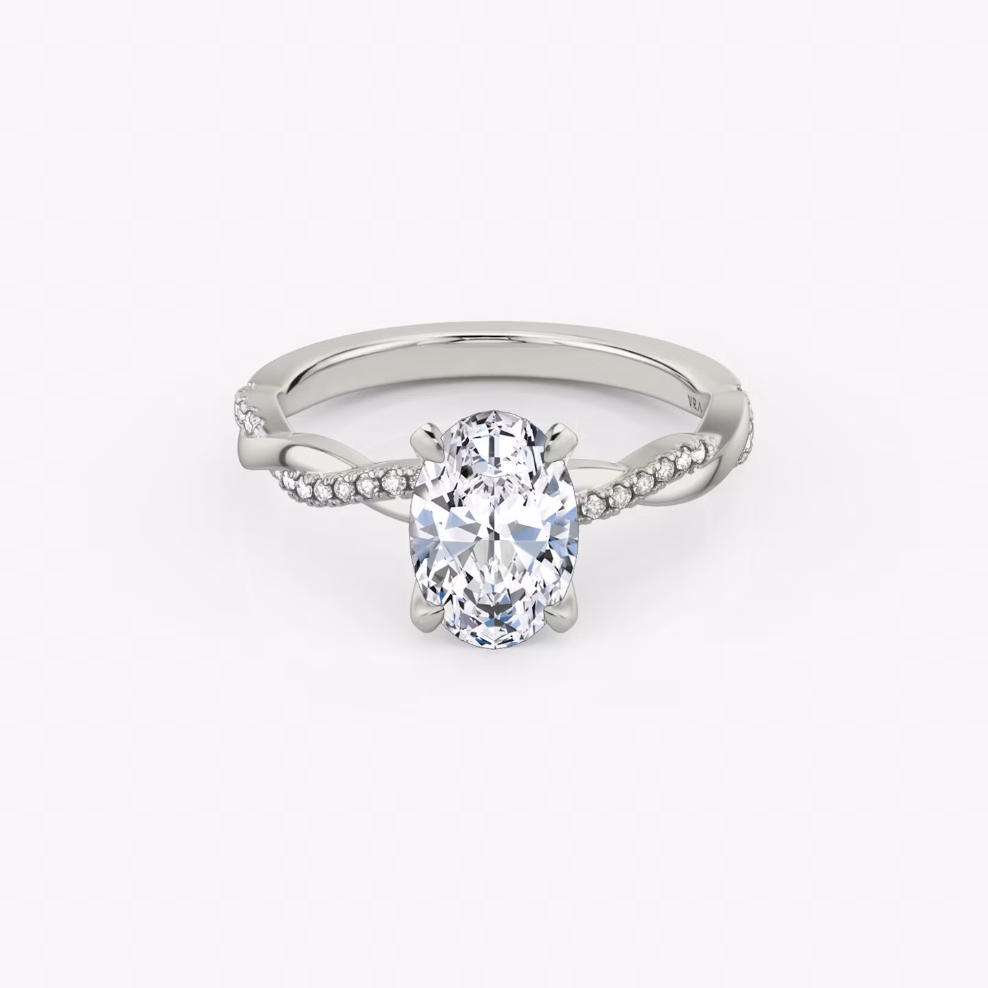 The Twisted Classic Oval | White Gold