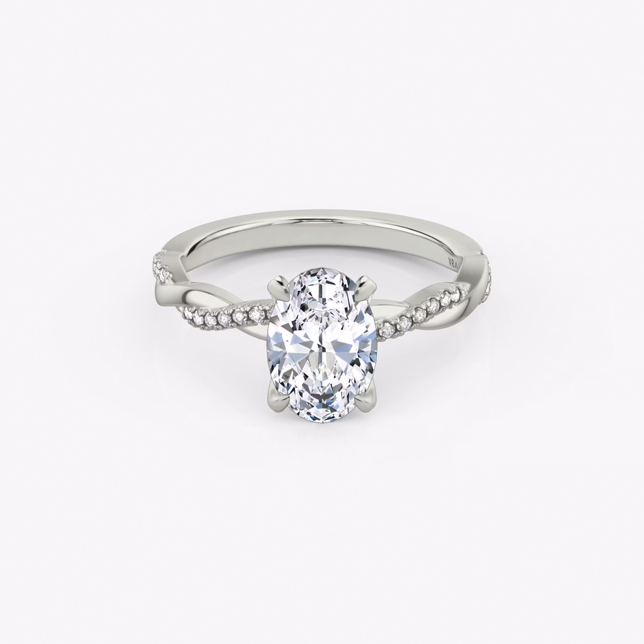 The Twisted Classic Oval | White Gold