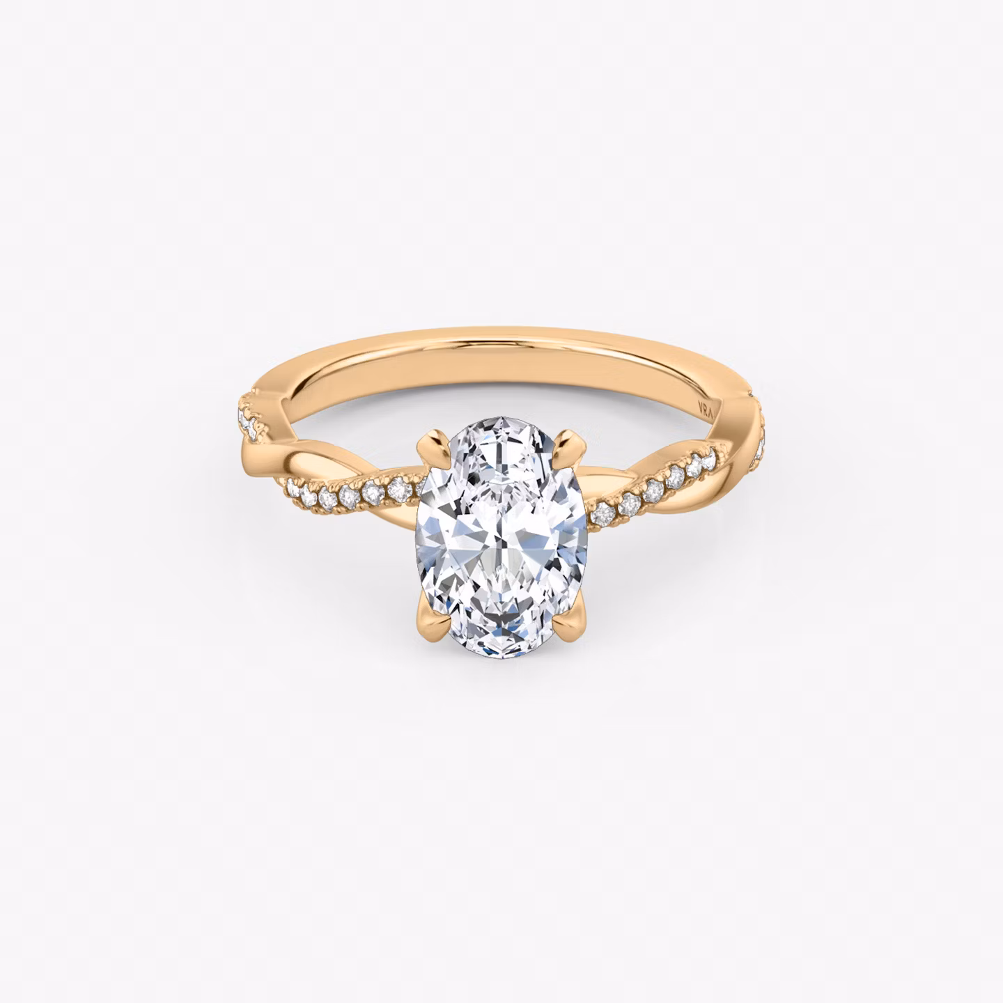 The Twisted Classic Oval | Rose Gold