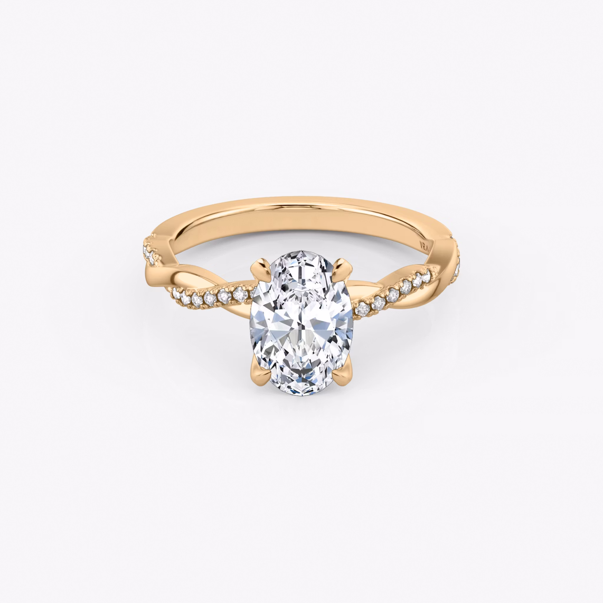 The Twisted Classic Oval | Rose Gold