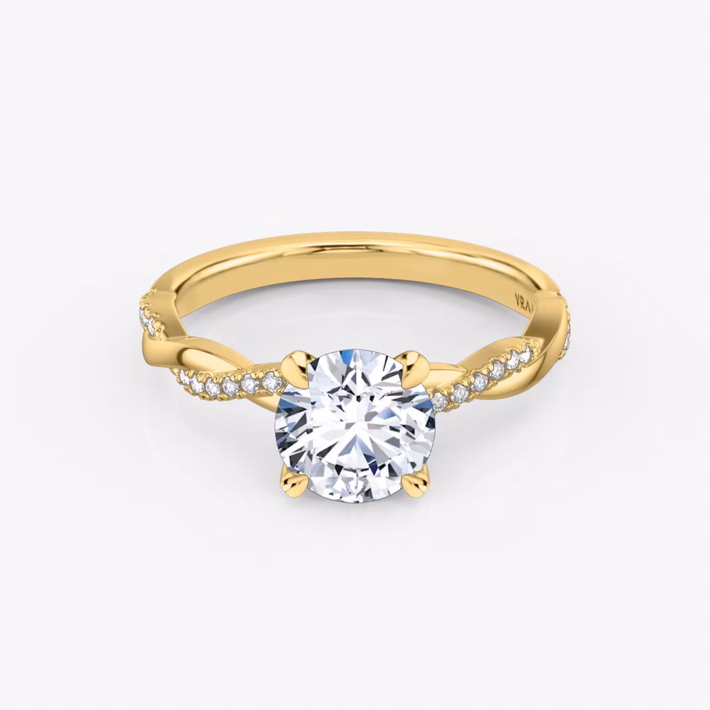 The Twisted Classic Round Brilliant | Yellow Gold