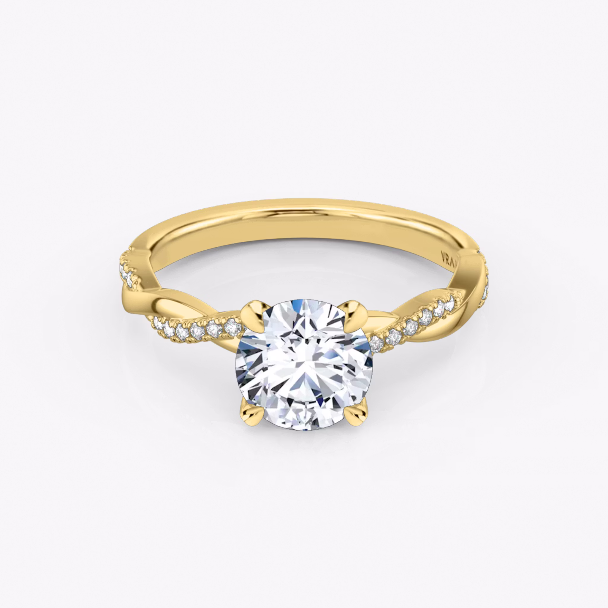 The Twisted Classic Round Brilliant | Yellow Gold