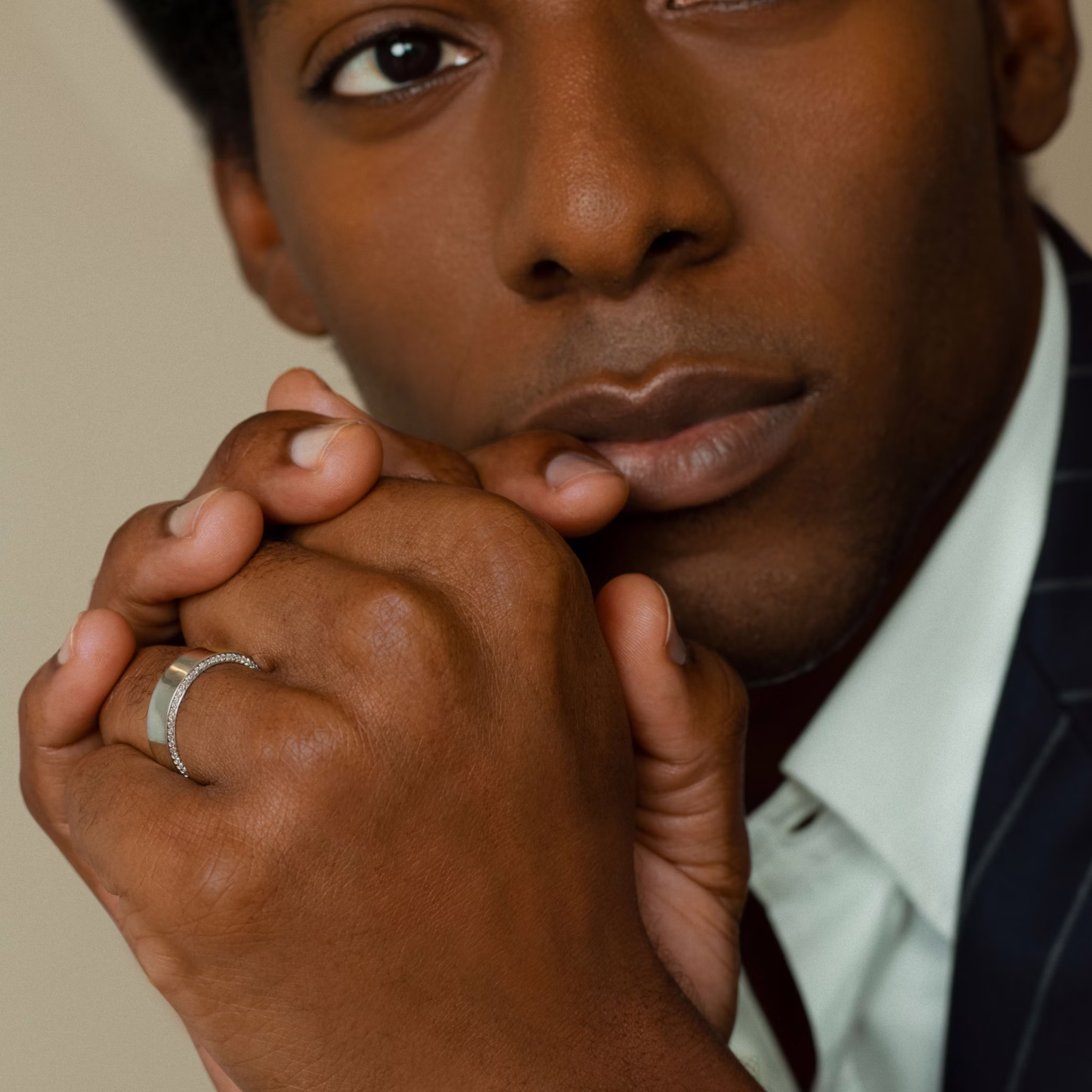 The Pavé Border Band | 18k | Yellow Gold