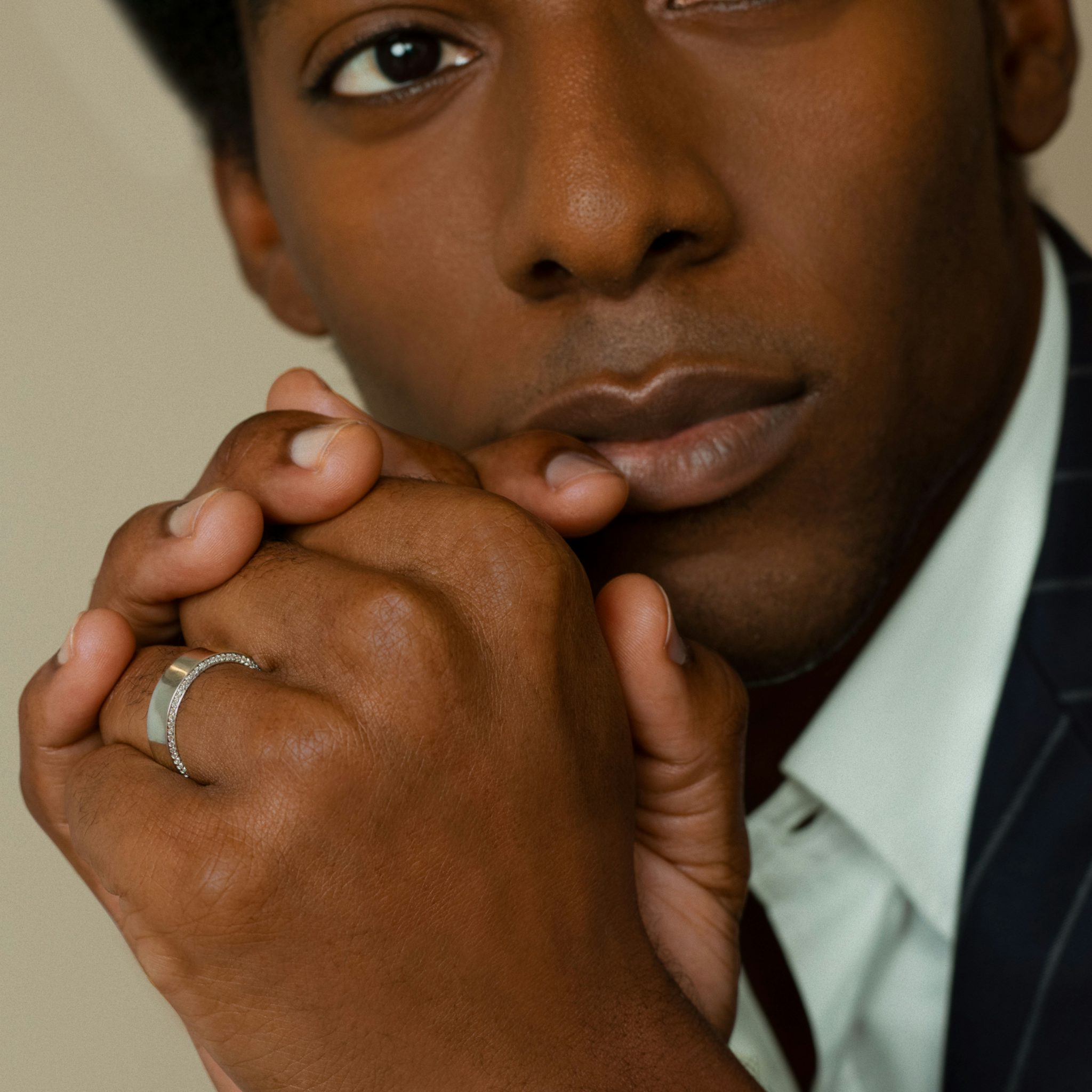 The Pavé Border Band | 18k | Yellow Gold