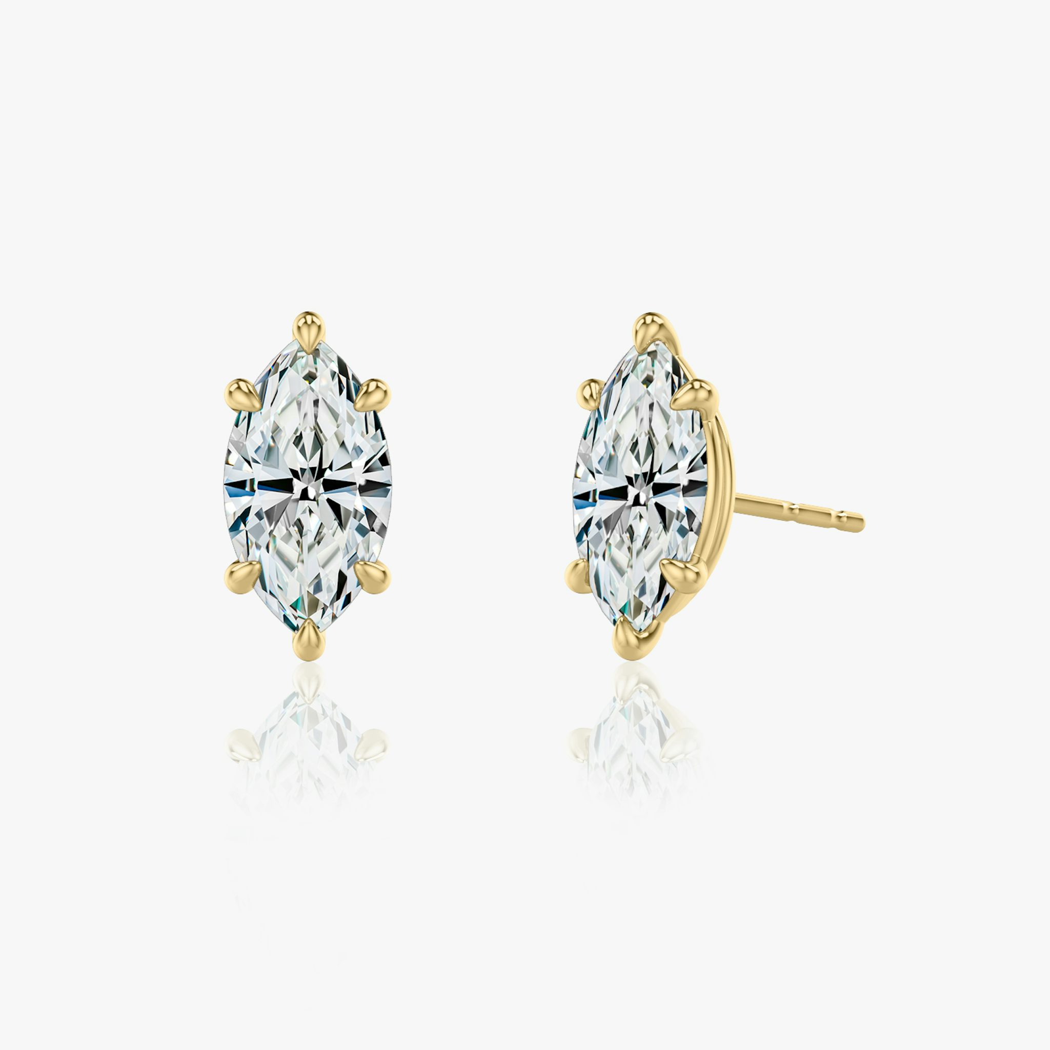 VRAI Solitaire Stud | Marquise | 14k | Yellow Gold | caratWeight: 0.75ct