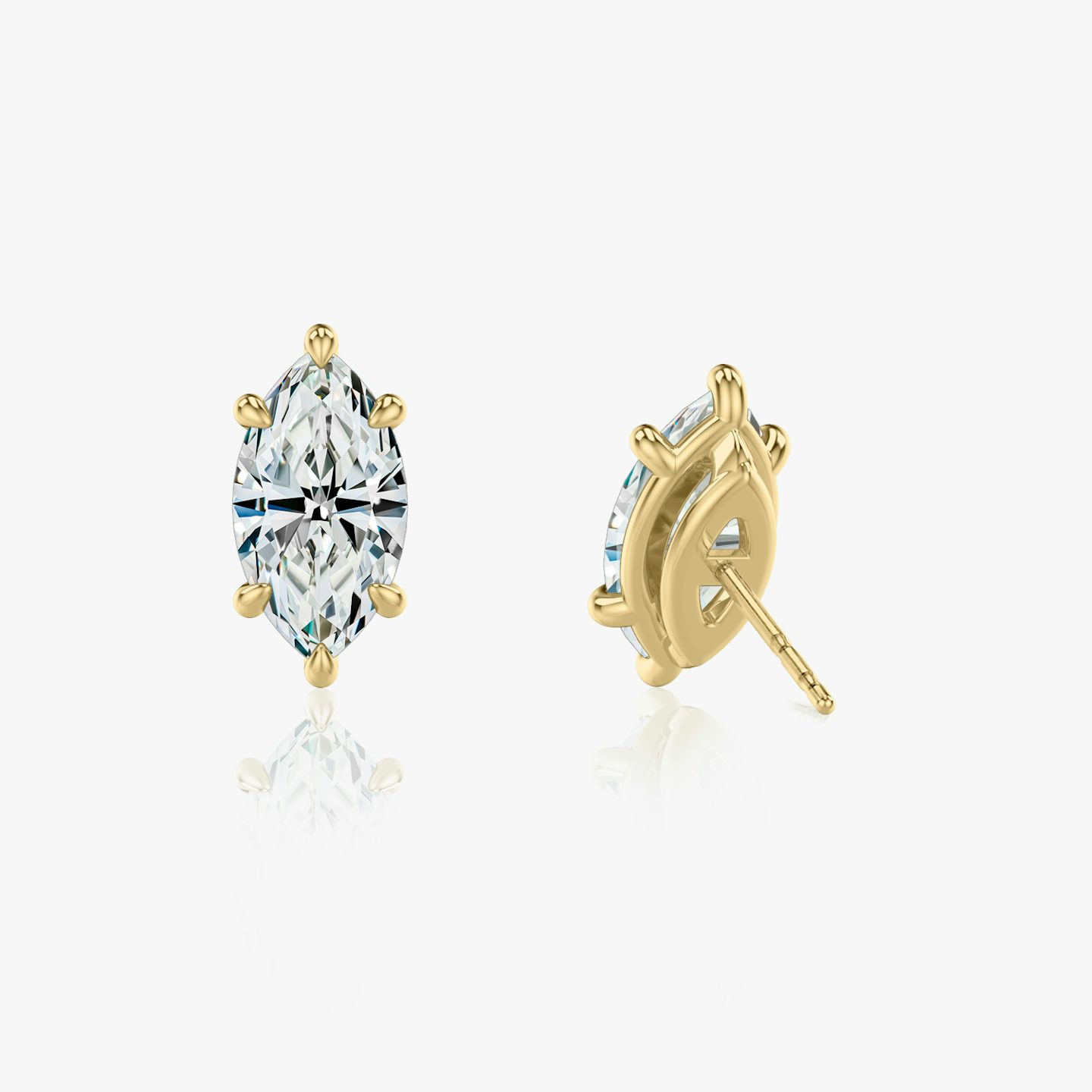 VRAI Solitaire Stud | Marquise | 14k | Yellow Gold | caratWeight: 0.25ct