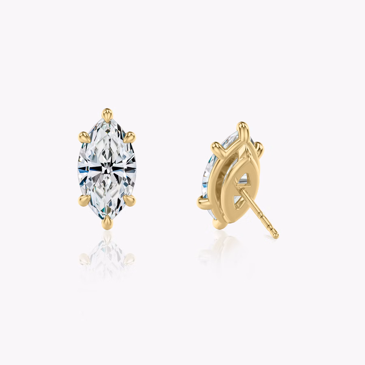 VRAI Solitaire Stud | Marquise | 14k | Yellow Gold | caratWeight: 0.50ct