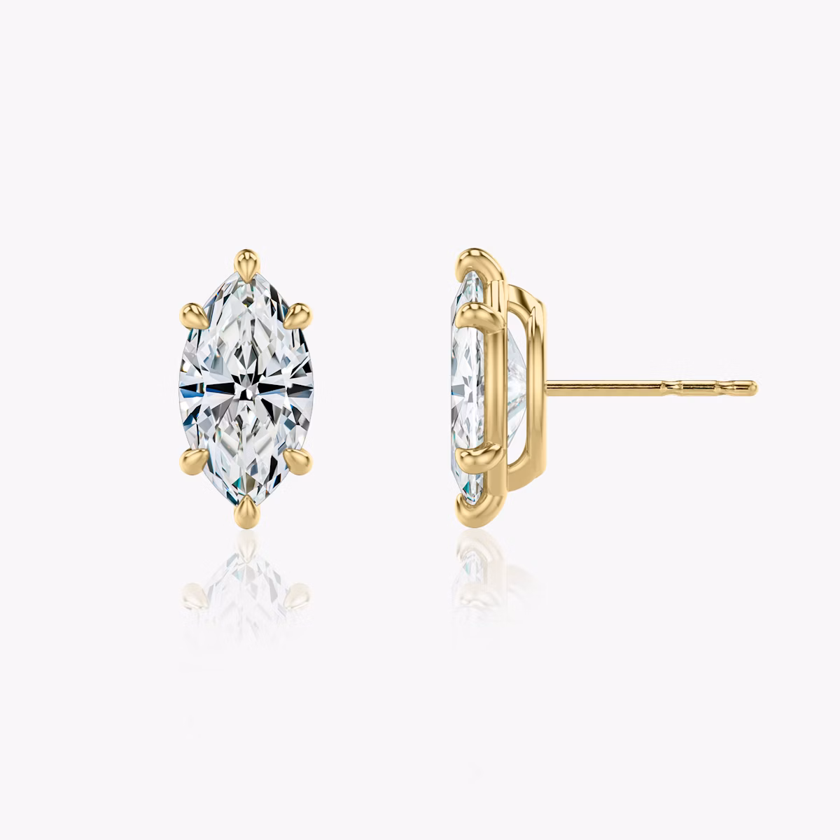 VRAI Solitaire Stud | Marquise | 14k | Yellow Gold | caratWeight: 0.50ct