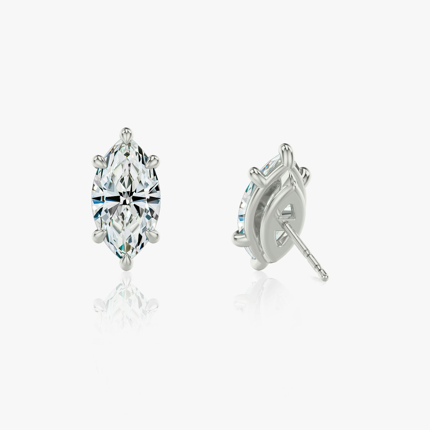 VRAI Solitaire Stud | Marquise | 14k | White Gold | caratWeight: 0.50ct