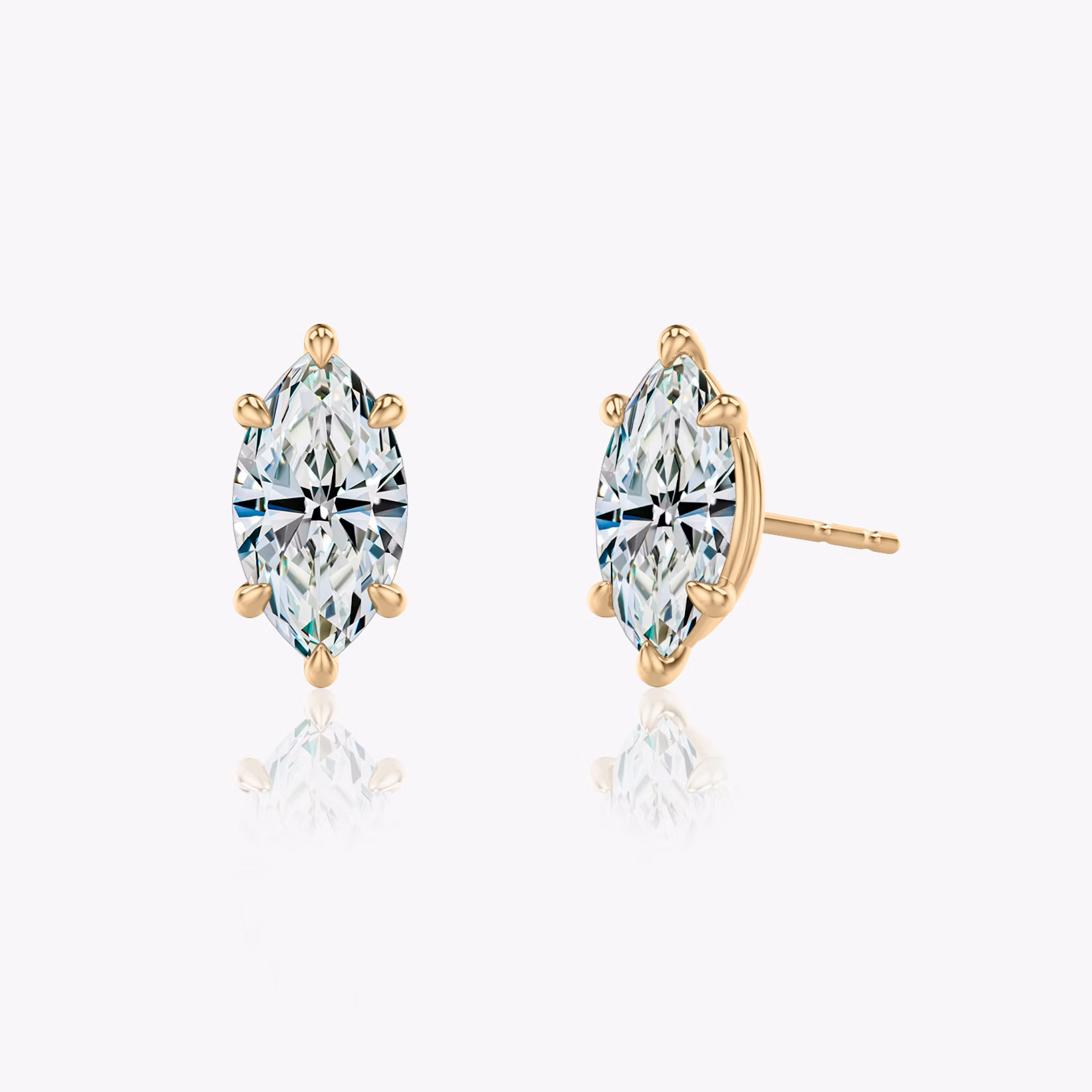 VRAI Solitaire Stud Marquise | Rose Gold