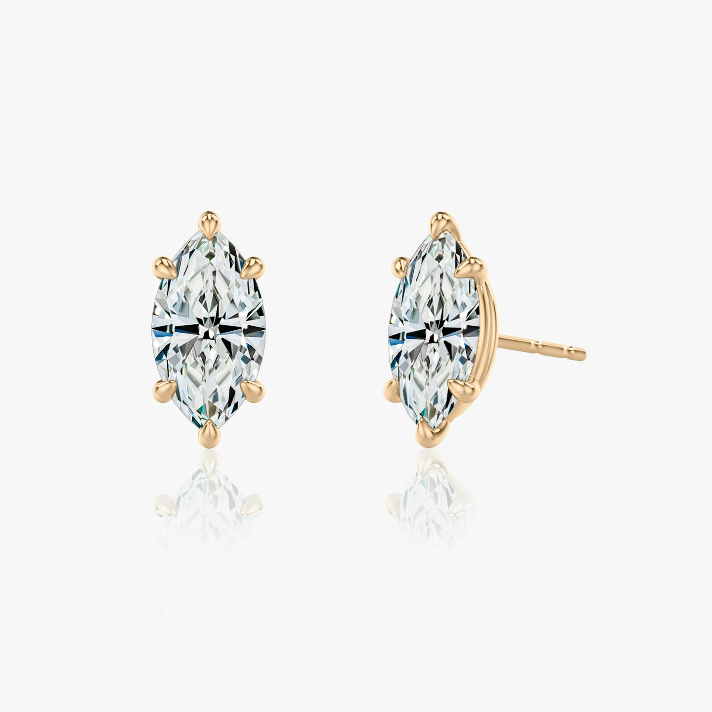 Pendiente Solitario VRAI | Marquise | 14k | Oro rosa | caratWeight: 0.25ct