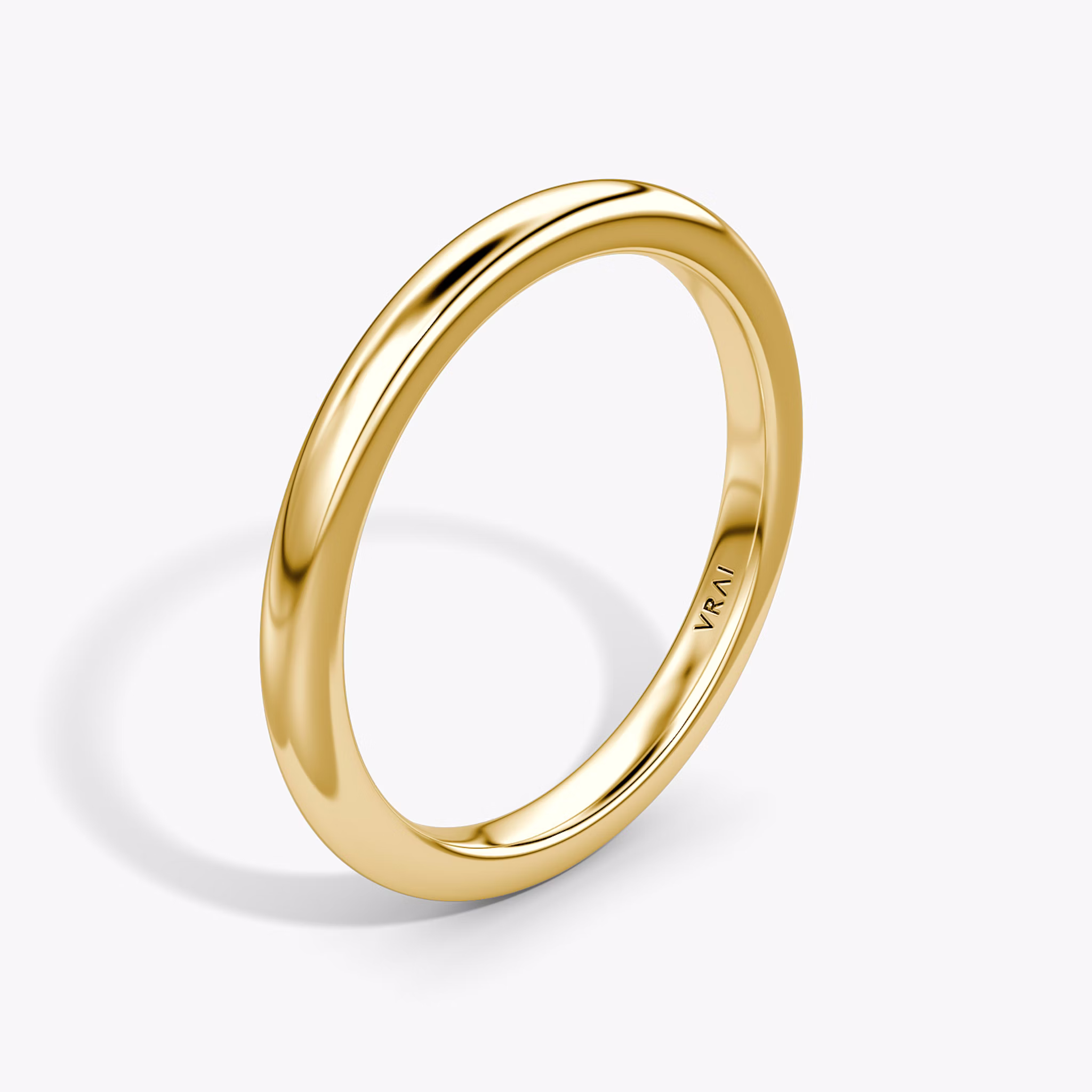 The Dome Band | 18k | Yellow Gold | bandAccent: Plain