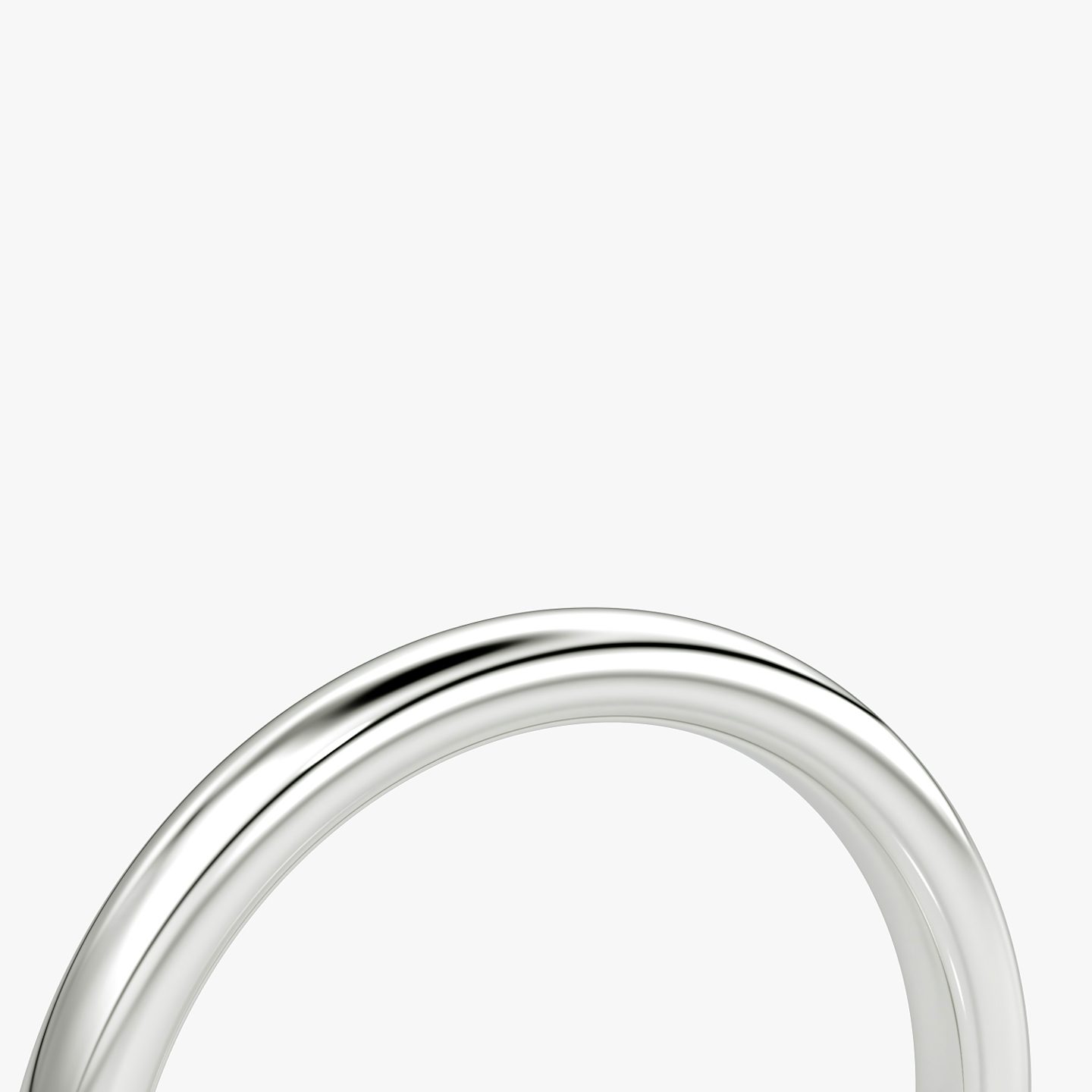 The Dome Band | 18k | White Gold | bandAccent: Plain