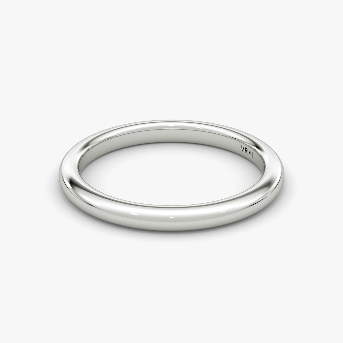 The Dome Band | 18k | White Gold | bandAccent: Plain