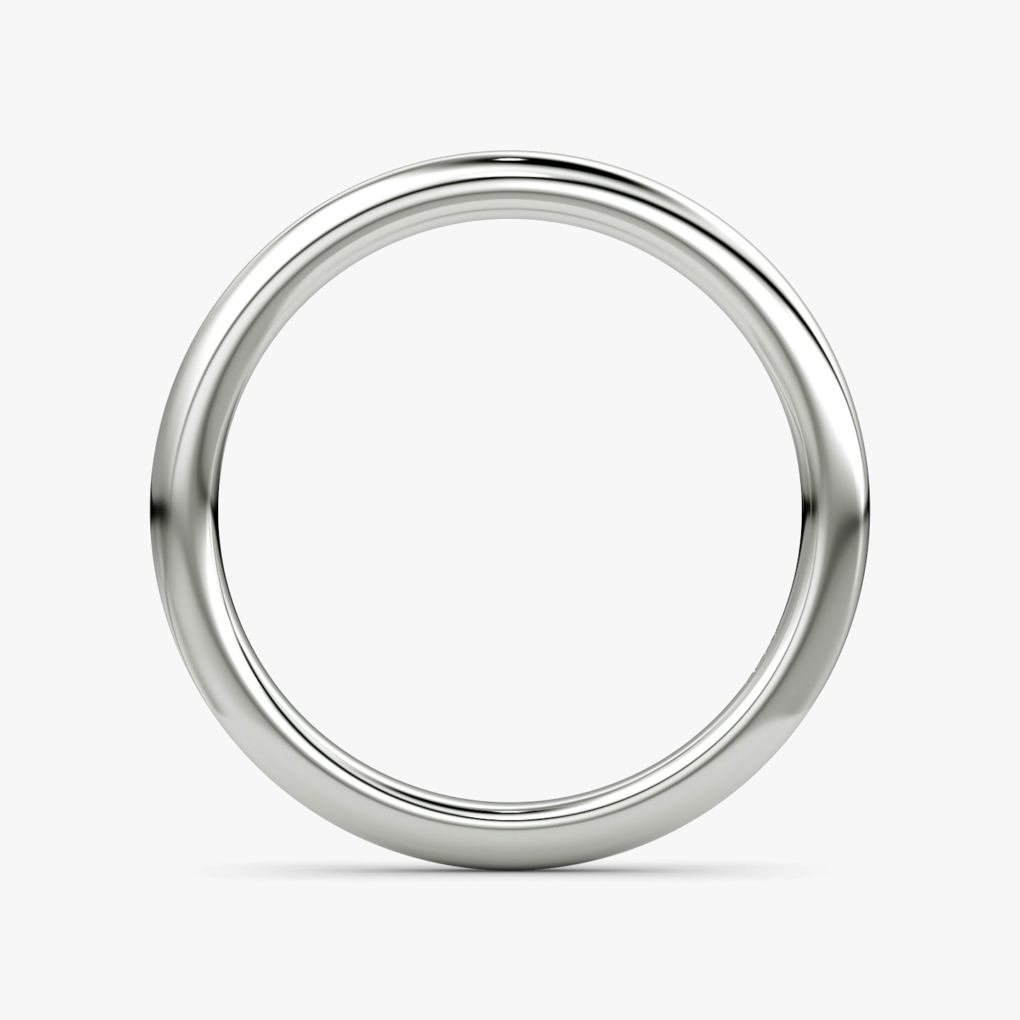 The Dome Band | 18k | White Gold | bandAccent: Plain