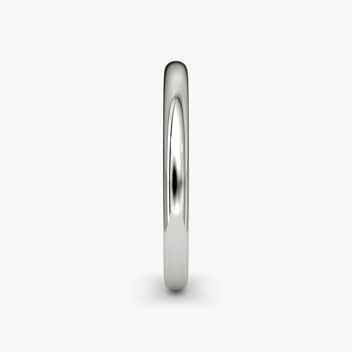 The Dome Band | 18k | White Gold | bandAccent: Plain
