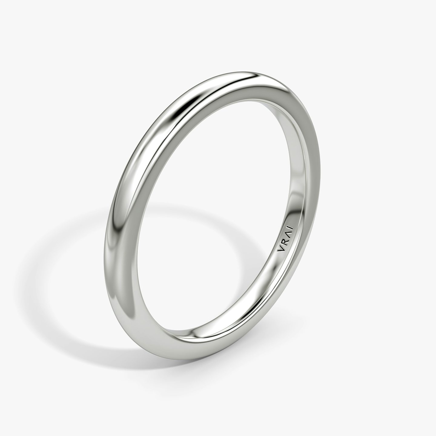 The Dome Band | 18k | White Gold | bandAccent: Plain