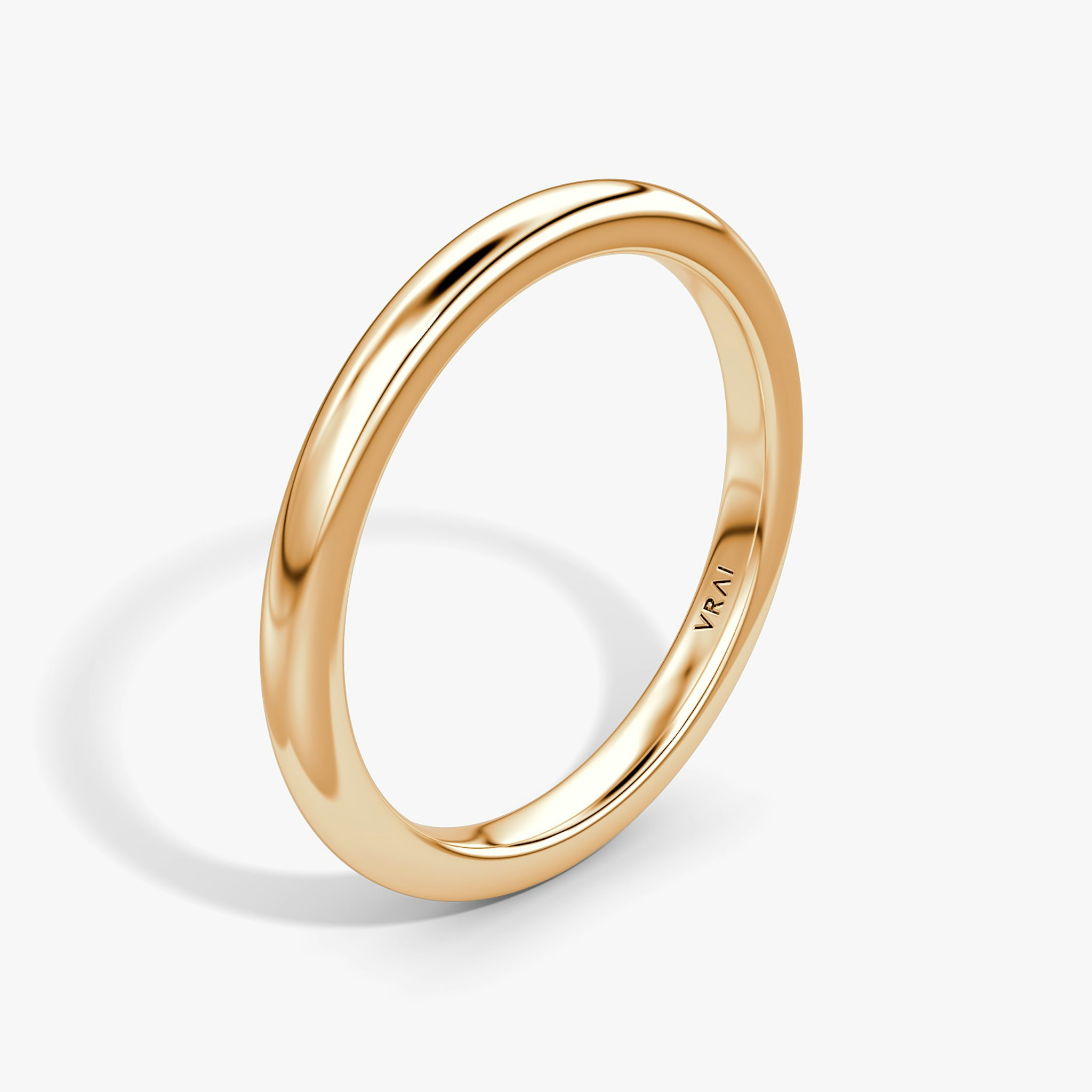 The Dome Band | 14k | Rose Gold | bandAccent: Plain
