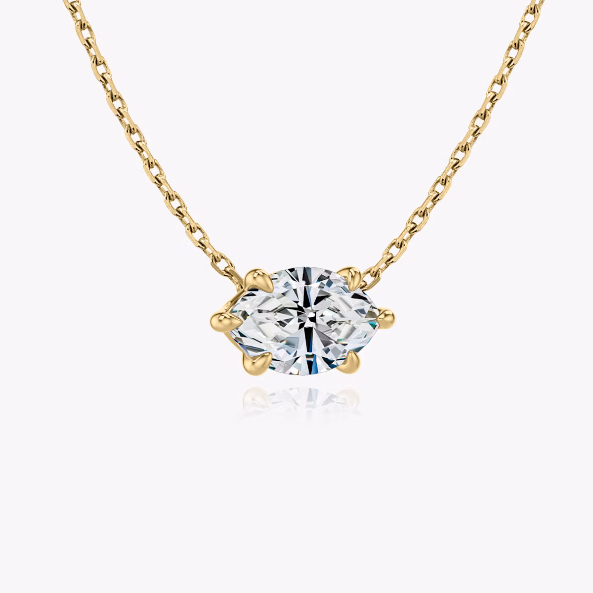 VRAI Solitaire Necklace | Marquise | 14k | Yellow Gold | caratWeight: 1.0ct