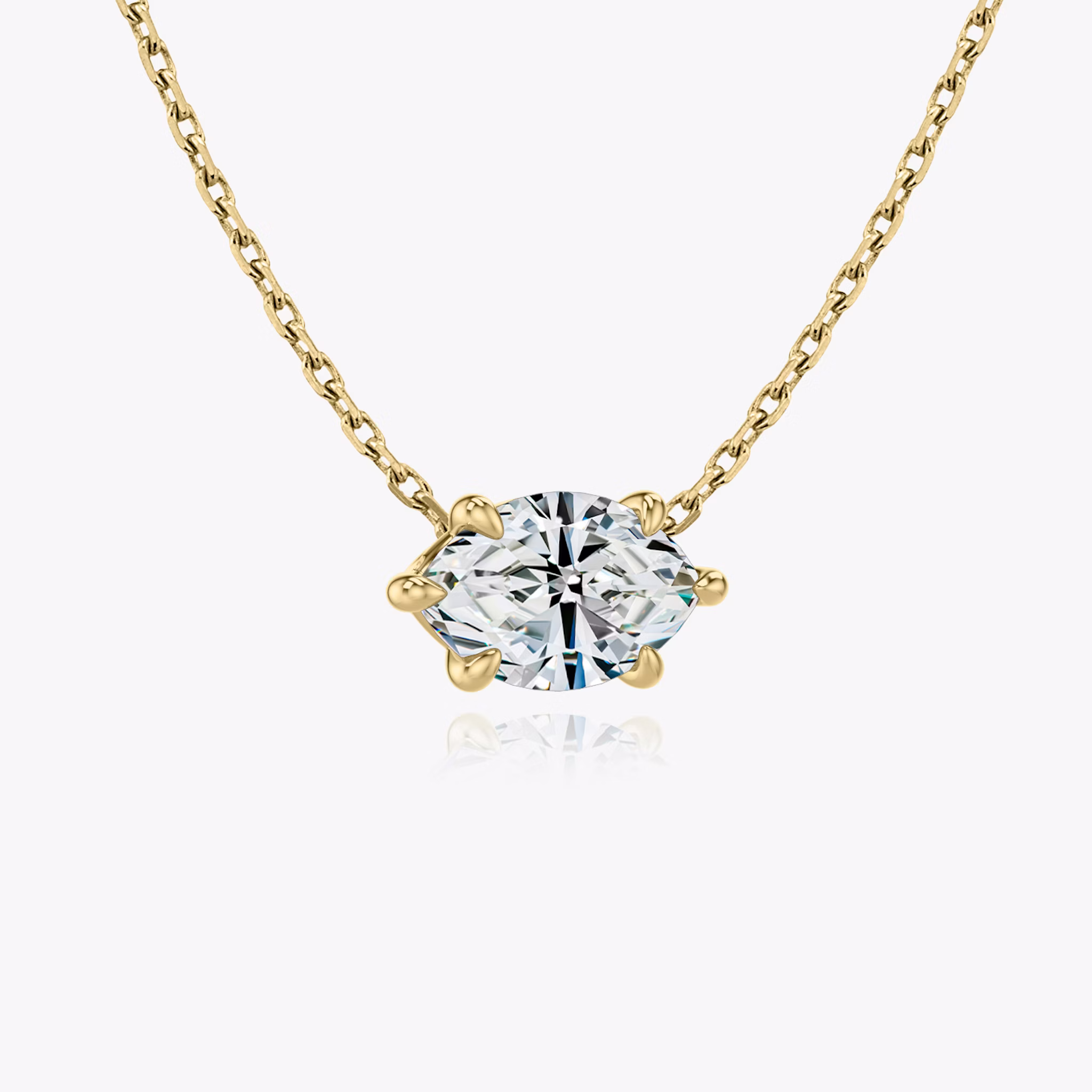 VRAI Solitaire Necklace | Marquise | 14k | Yellow Gold | caratWeight: 0.25ct