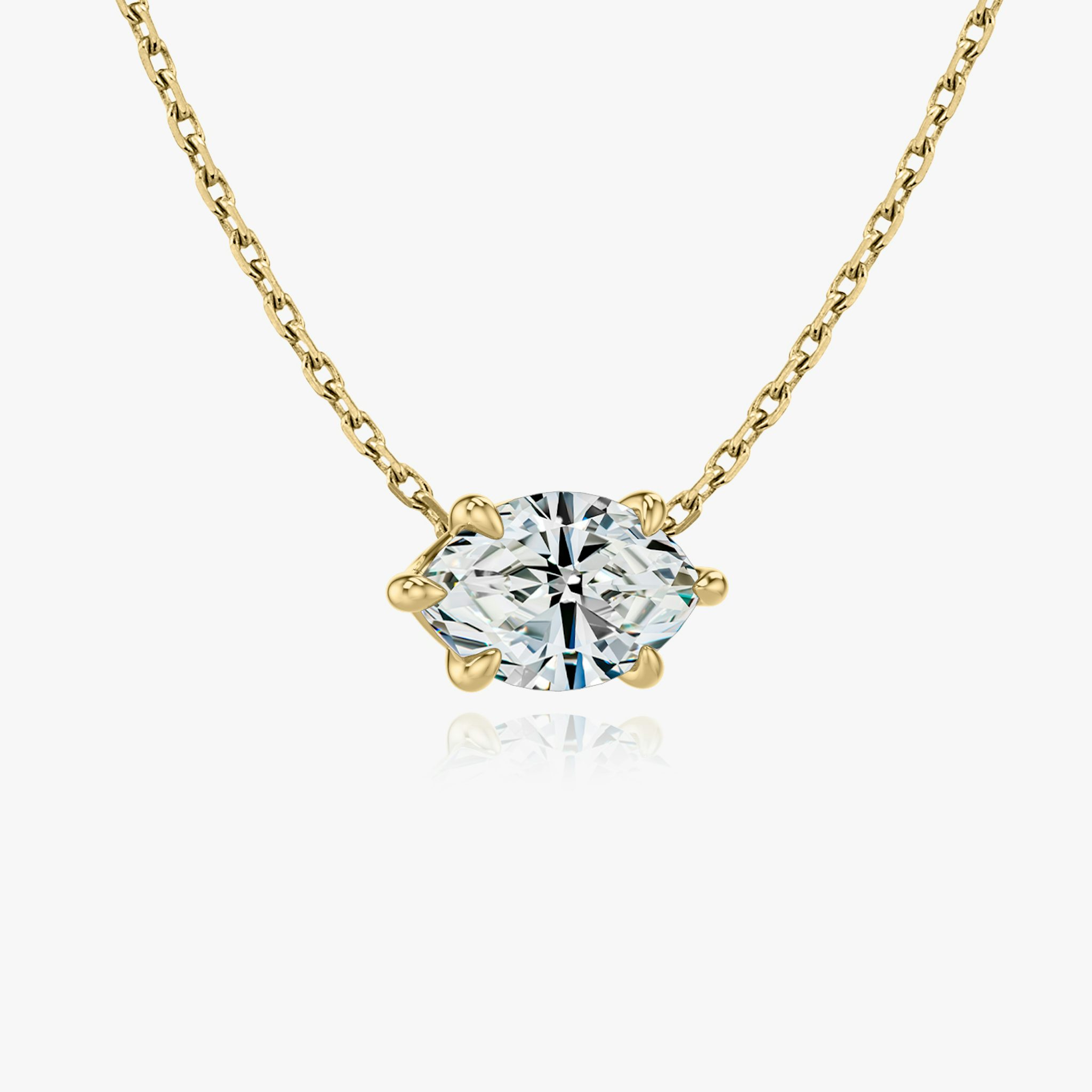 VRAI Solitaire Necklace | Marquise | 14k | Yellow Gold | caratWeight: 0.25ct