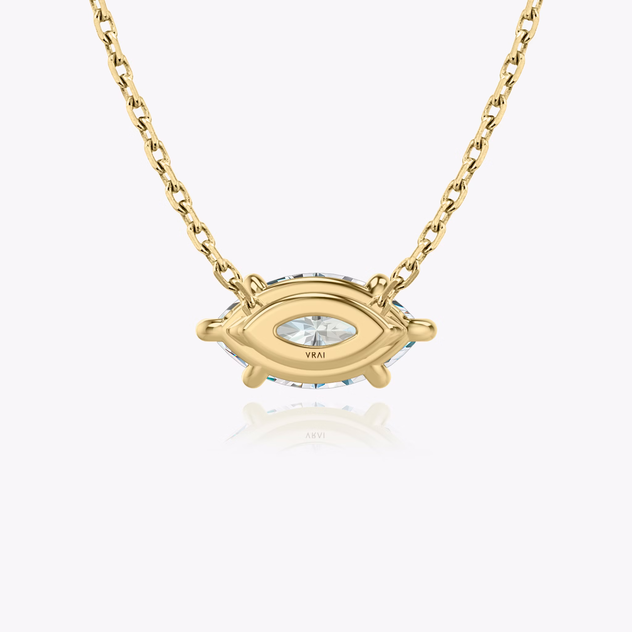 VRAI Solitaire Necklace | Marquise | 14k | Yellow Gold | caratWeight: 0.25ct